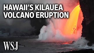 Lava Pours Steadily From Hawaiis Kilauea Volcano  WSJ [upl. by Anikal]