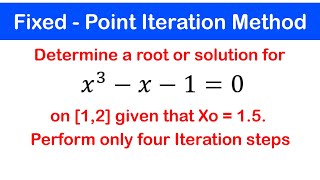 🟢09a  Fixed Point Iteration Method Intro Example 1 [upl. by Atiuqan]