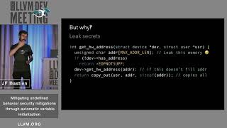 2019 LLVM Developers’ Meeting JF Bastien “Mitigating Undefined Behavior” [upl. by Drazze]