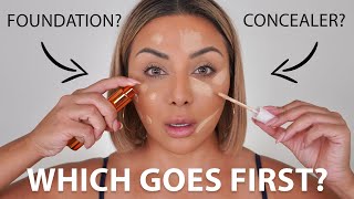 CONCEALER BEFORE OR AFTER FOUNDATION  NINA UBHI [upl. by Haynor]