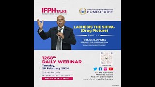 INTERNATIONAL FORUM FOR PROMOTING HOMOEOPATHY  IFPH  1268  Prof Dr PATEL B D [upl. by Arley]