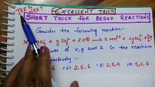 Short Trick to solve Redox Reaction questions easily [upl. by Ruder]