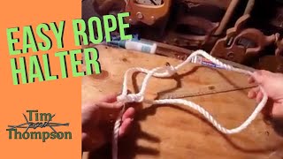 Rope Halter  How to tie a sheep or cattle halter [upl. by Lovash]