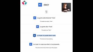 Decir ★ Spanish Word of the Day short wordoftheday spanishvocabulary spanish [upl. by Enoed]