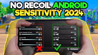 2024 Best No Recoil Android Sensitivity  30 Update  BGMI amp PUBG MOBILE [upl. by Rodgers]