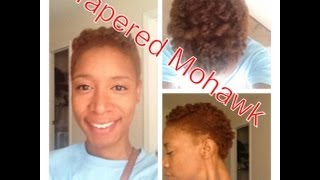 TWA Hair Styles  Tapered Mohawk with Perm Rods [upl. by Labanna]