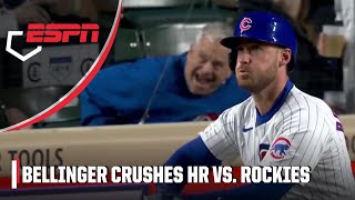 Cody Bellinger homers off the scoreboard in Cubs’ big win vs Rockies  ESPN MLB [upl. by Yrahcaz]