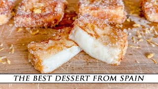 Spanish Leche Frita Recipe  Incredible FRIED MILK Dessert [upl. by Kiehl]