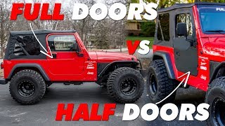 Jeep TJ Half Doors VS Full Doors [upl. by Kipp]