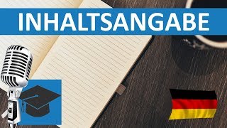 Eine Inhaltsangabe schreiben│LernenLeicht Deutsch [upl. by Aihk]