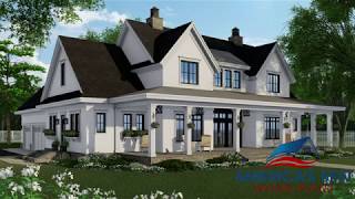 MODERN FARMHOUSE PLAN 09800316 WITH INTERIOR [upl. by Egap]