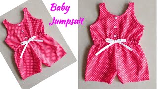 Baby Jumpsuit  Dungaree Dress Cutting and Stitching with button placket [upl. by Azitram]