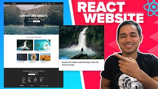 React Website Tutorial  Beginner React JS Project Fully Responsive [upl. by Yenolem430]