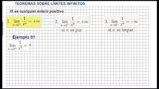 TEOREMAS SOBRE LÍMITES INFINITOS  Eejrcicios resueltos [upl. by Asirrak]