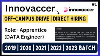 Innovaccer OffCampus Drive 2023  2022  2021  2020  2019 BATCH  Role  How to Apply  PART1 [upl. by Cummins]