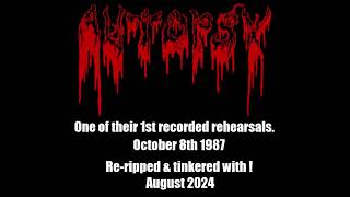 Autopsy US Rehearsal October 8th 1987 Rare amp Raw primitive Death metal majesty  2024 ReRip [upl. by Remo]