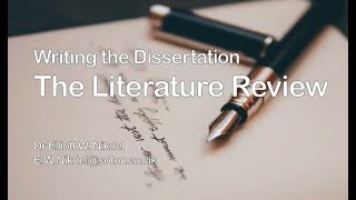 Writing the Dissertation  The Literature Review [upl. by Malia]