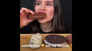 ASMR CHOCOLATE ICE CREAMS  MAGNUM  OREO MUKBANG  EATING SOUNDS shorts [upl. by Ahsetra]