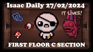 FIRST FLOOR C SECTION  Binding Of Isaac Repentance Daily  27022024 [upl. by Eceinart]