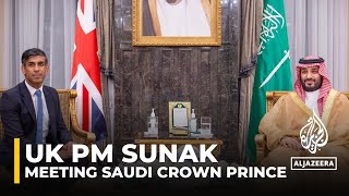 British Prime Minister has held talks with Saudi Arabias Crown Prince in Riyadh after Israel visit [upl. by Anehsat329]