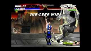 MK3 Arcade SubZero Gameplay [upl. by Eydie]