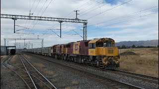 An Aurizon Cattle Train and Railway Maintenance Vehicles at Blackwater Queensland [upl. by Rouvin]