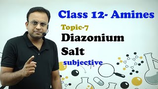 Amines Class  12  Diazonium salts  diazotisation  coupling reaction Dye formation subjective [upl. by Norward748]