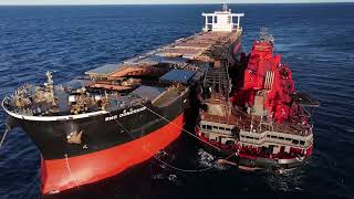 Full CapeSize Ocean Going Vessel Loaded by Onslow Iron Transhippers [upl. by Noira]