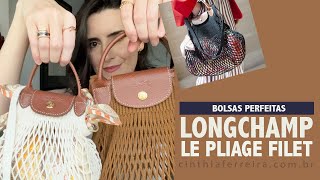 Review das minhas Bolsas Novas  Le Pliage Filet Longchamp [upl. by Drhacir662]