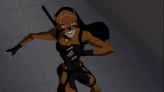 Young Justice Sportsmaster vs Black Manta amp Tigress [upl. by Harv74]