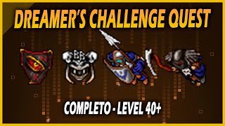 TIBIA  DREAMERS CHALLENGE QUEST COMPLETA  NIGHTMARE OUTFIT COMPLETO  NIGHTMARE SHIELD [upl. by Had]