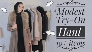 Modest TRYON HAULLOOKBOOK Coats Jacket Blazers Trousers amp Maxi dresses  10 Outfits [upl. by Kirsti90]