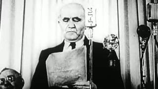 David BenGurion proclaims the birth of Israel דוד בןגוריון מכריז על הקמת מדינת ישראל [upl. by Etoile]