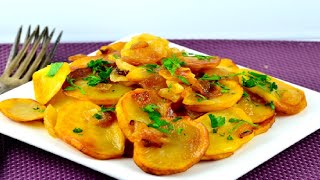 Fried Potatoes Recipe  How to Make Tasty Fried Potatoes [upl. by Necyla]