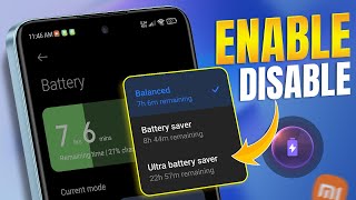 How to Enable amp Disable Ultra Battery Saver on Xiaomi Android Phone  Maximize Battery Life [upl. by Turtle896]