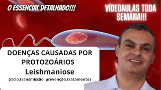 Doenças causadas por protozoáriosLeishmaniose cicloprevenção tratamento transmissão e sintomas [upl. by Henryetta]