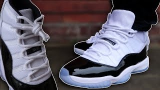 Different Ways To Lace Your Jordan 11s  Featuring Concord 11s [upl. by Akimert]