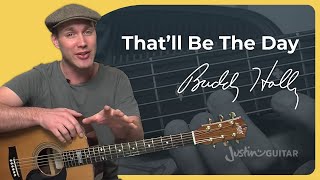 Thatll Be The Day by Buddy Holly  Easy Guitar Lesson [upl. by Kalina494]