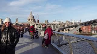 Millennium Bridge jaunt in early February sunshine [upl. by Nainatrad626]