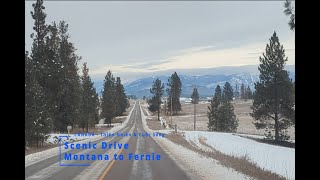 Scenic drive  Kalispell Montana to Fernie BC [upl. by Mehelhteb]