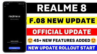 Realme 8 F08 Update  Realme 8 New Update  Realme 8 Update  Realme 8 4G F08 Update  Realme 8 4G [upl. by Ivett]