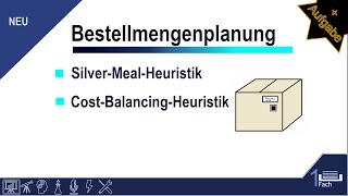 Bestellmengenplanung mit der SilverMealHeuristik u CostBalancingHeuristik [upl. by Acirt]