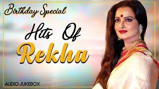 Hits Of Rekha  Birthday Special Songs  Top 5 Songs Of Rekha  Hindi Evergreen Songs  90s Hits [upl. by Eshelman]