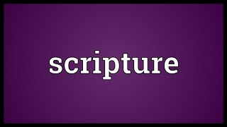 Scripture Meaning [upl. by Eleik]