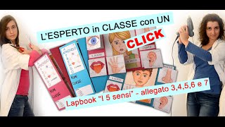 APRENDO  APPRENDO Lapbook quotI 5 sensiquot  allegato 3 4 5 6 e 7 [upl. by Ayekel]