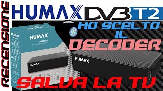 NON cambiare il TV  RECENSIONE test Decoder HUMAX DVBT2 Digimax LTHD2020T2 [upl. by Sakmar]