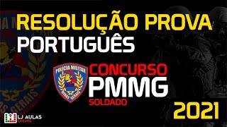 Concurso PMMG Soldado 2021  Resolução Prova PMMG 2021 I Prova Português [upl. by Nwahsyt]