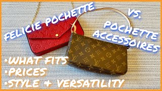 FELICIE VS POCHETTE ACCESSOIRES  What Fits Price Comparison Style amp Versatility [upl. by Aiyotal]