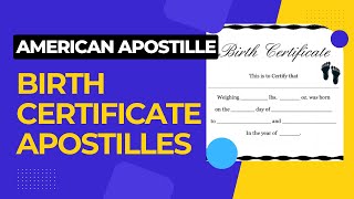 Apostille Birth Certificate Authentication  How to Apostille Your Birth Certificate [upl. by Aztilay801]