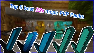 TOP 5 MCPE 32x PvP Texture Packs FPS FRIENDLY MCPE Windows 10 116 [upl. by Ozmo]